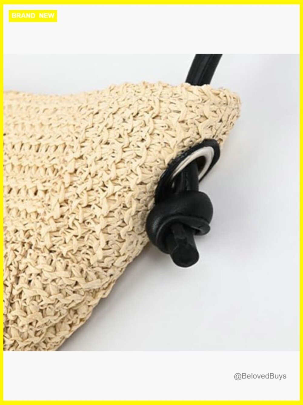 Woven Straw Hobo Bag Large Capacity Beach Tote Shoulder Bag for Travel - Picture 4 of 6